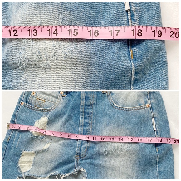 Ripped Jean Mini Skirt - Picture 5 of 8